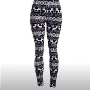 Women’s winter warm reindeer leggings